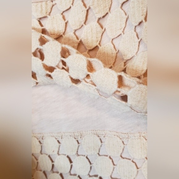 J Crew Peach lace overlay Tank top Size L - Picture 4 of 4